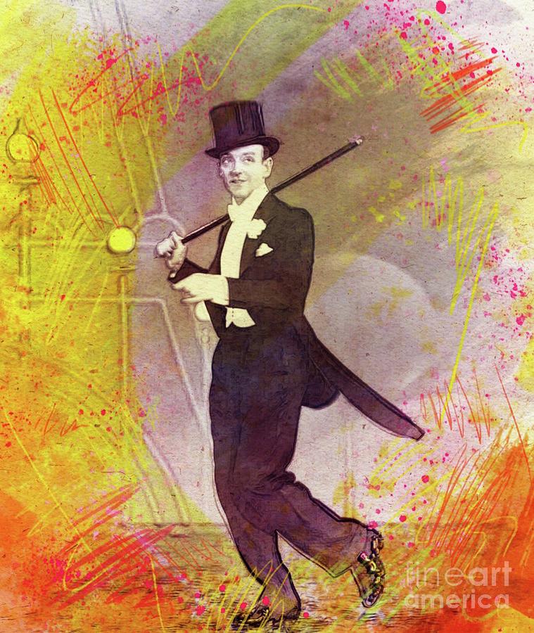 Hollywood Digital Art - Fred Astaire, Vintage Actor and Dancer #5 by Esoterica Art Agency