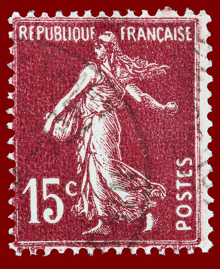 French Postage Stamps #5 Photograph by James Hill