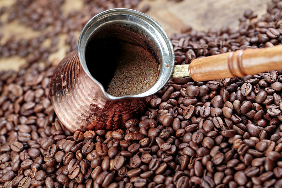Coffee Photograph - Fresh Roasted Coffe Beans #5 by Nailia Schwarz