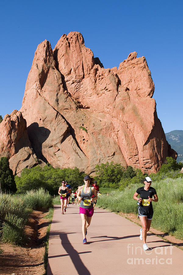 Sports Photograph - Garden of the Gods Ten Mile Run in Colorado Springs #5 by Steven Krull