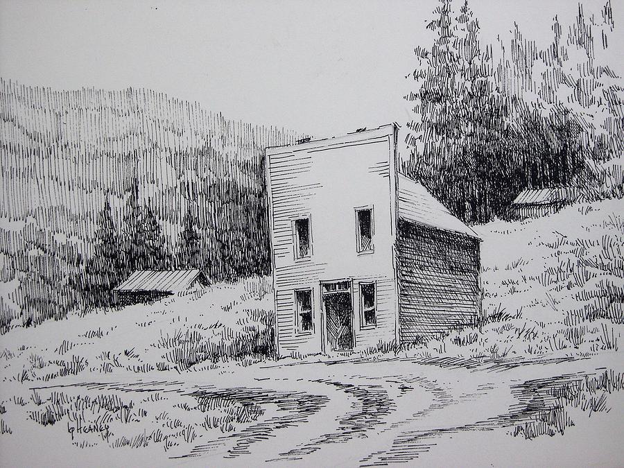 Garnet Ghost Town Montana #5 Drawing by Kevin Heaney