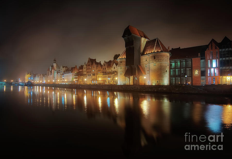 Gdansk At Night Photograph