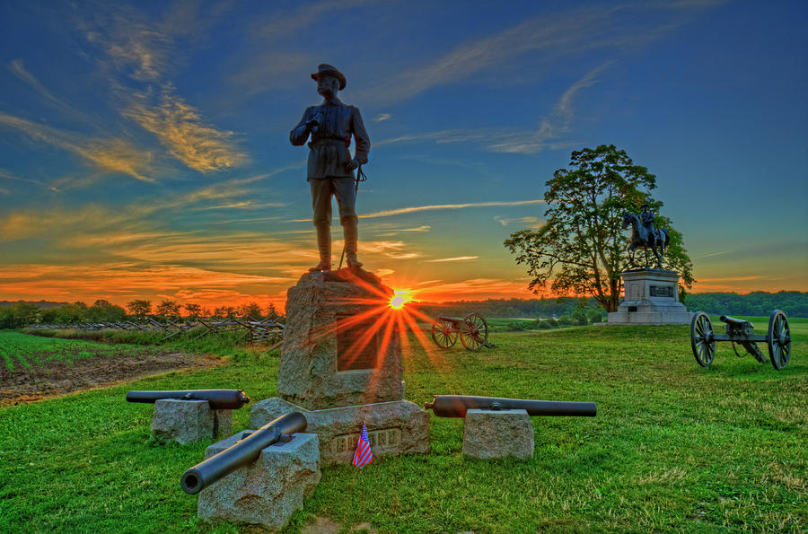 Gettysburg McPherson Ridge sunrise Photograph by Craig Fildes - Pixels