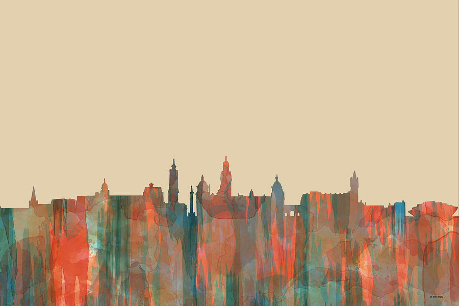 Glasgow Scotland Skyline #5 Digital Art by Marlene Watson