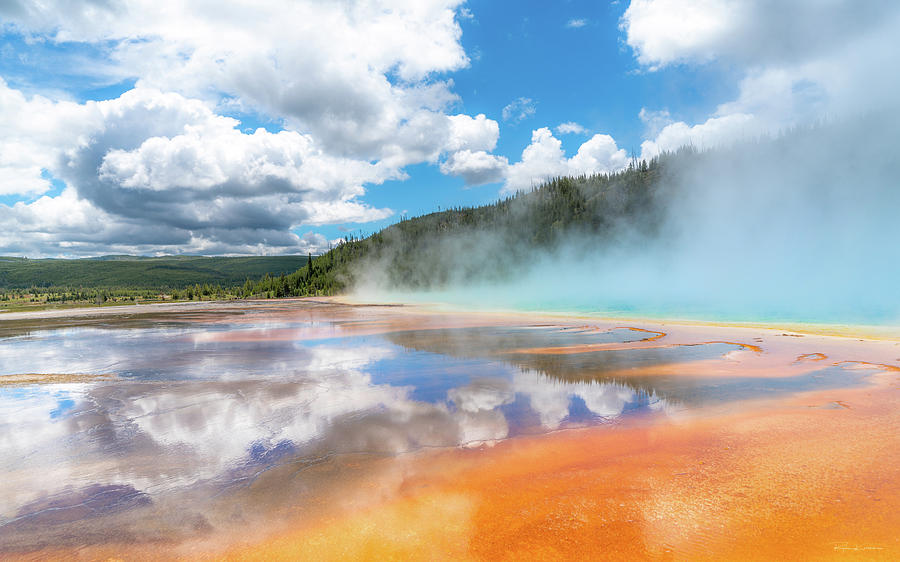 Grand Prismatic Spring at Yellowstone National Park, Wyoming, America #5 Photograph by Ryan Kelehar