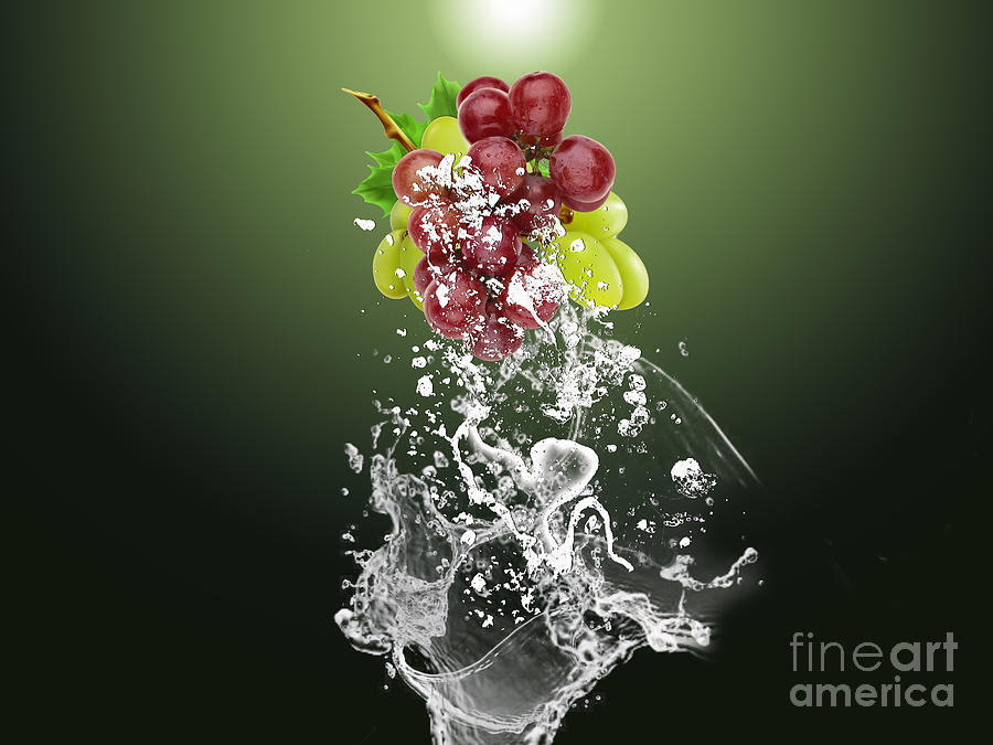 Grape Mixed Media - Grape Splash #5 by Marvin Blaine