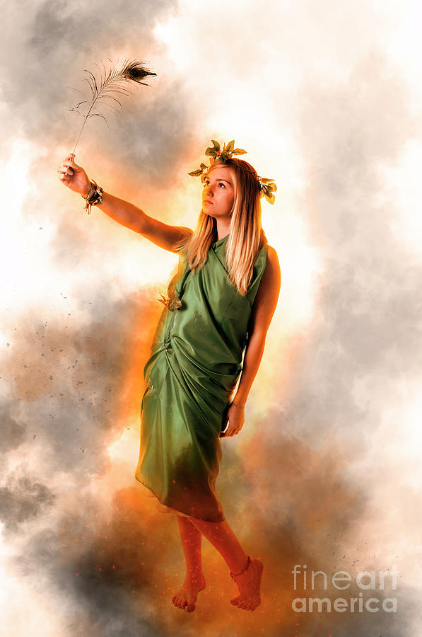 Greek Goddess in Green #5 Photograph by Humorous Quotes