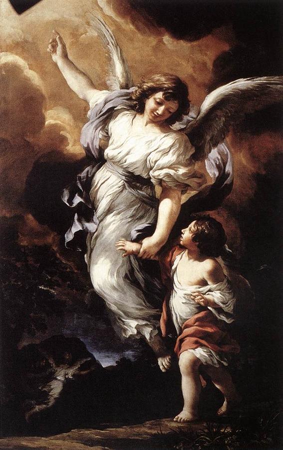 Guardian Angel #5 Painting by Pietro da Cortona