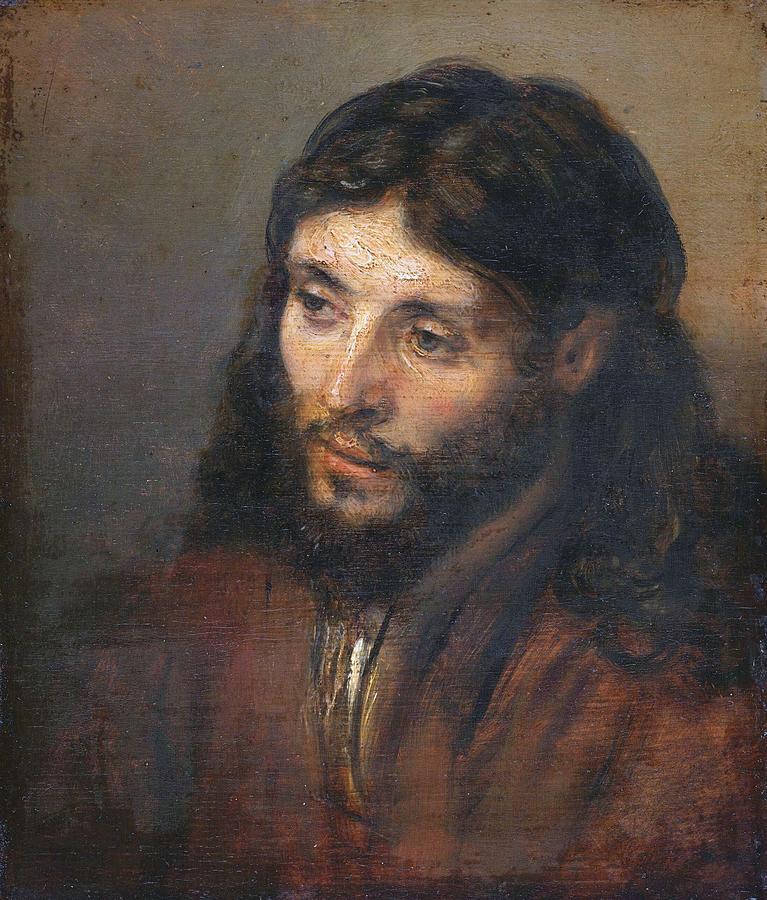 Head Of Christ Painting by Troy Caperton
