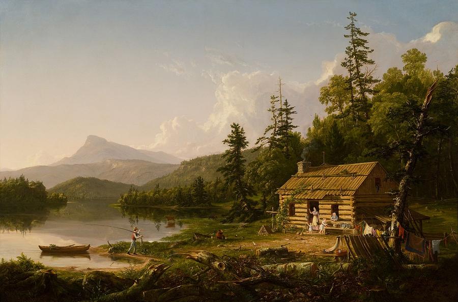 Home in the Woods #5 Painting by Thomas Cole