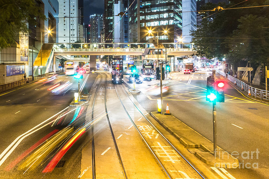 Hong Kong traffic rush #5 Photograph by Didier Marti