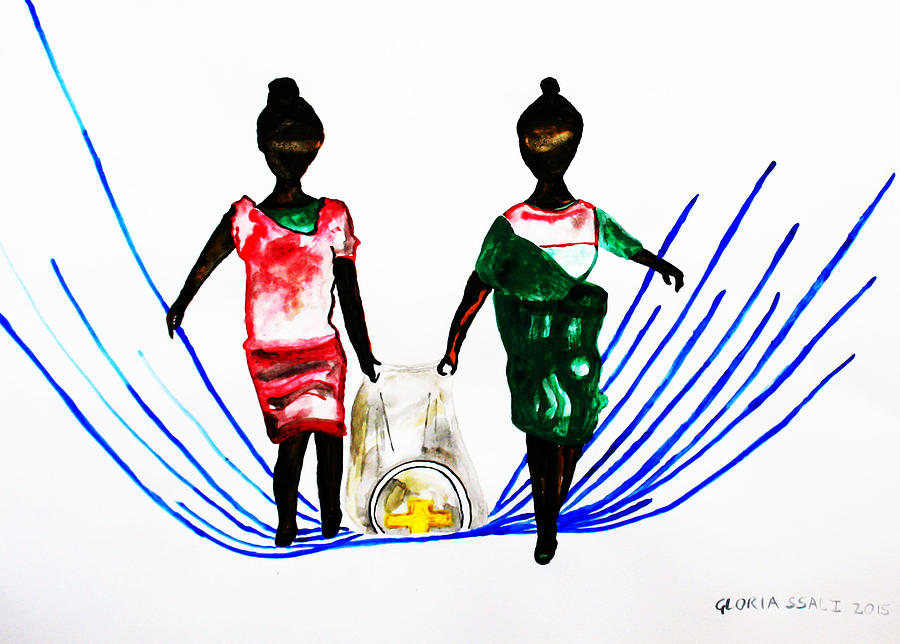 Hope for Peace in South Sudan #5 Painting by Gloria Ssali