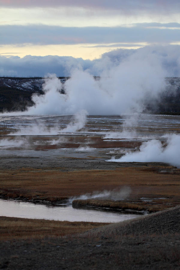 Hot springs and Geysers in Yellowstone #5 Photograph by Pierre Leclerc Photography