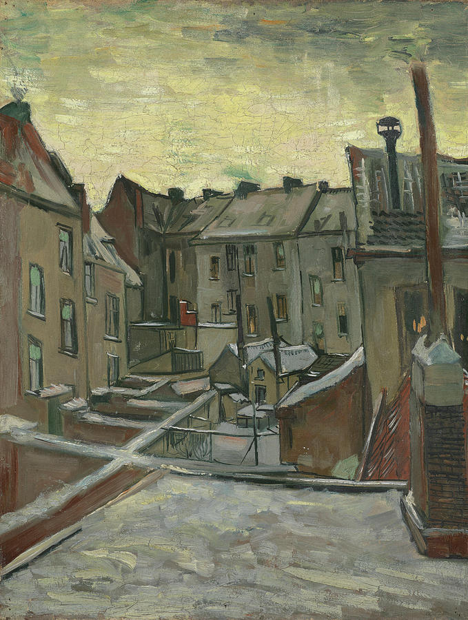 Vincent Van Gogh Painting - Houses Seen from the Back #5 by Vincent van Gogh