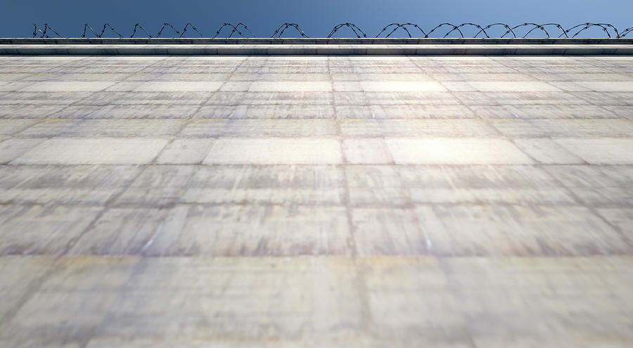 Barbed Digital Art - Huge High Security Wall #5 by Allan Swart