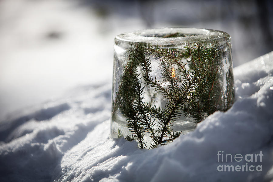 Ice lantern #5 Photograph by Kati Finell