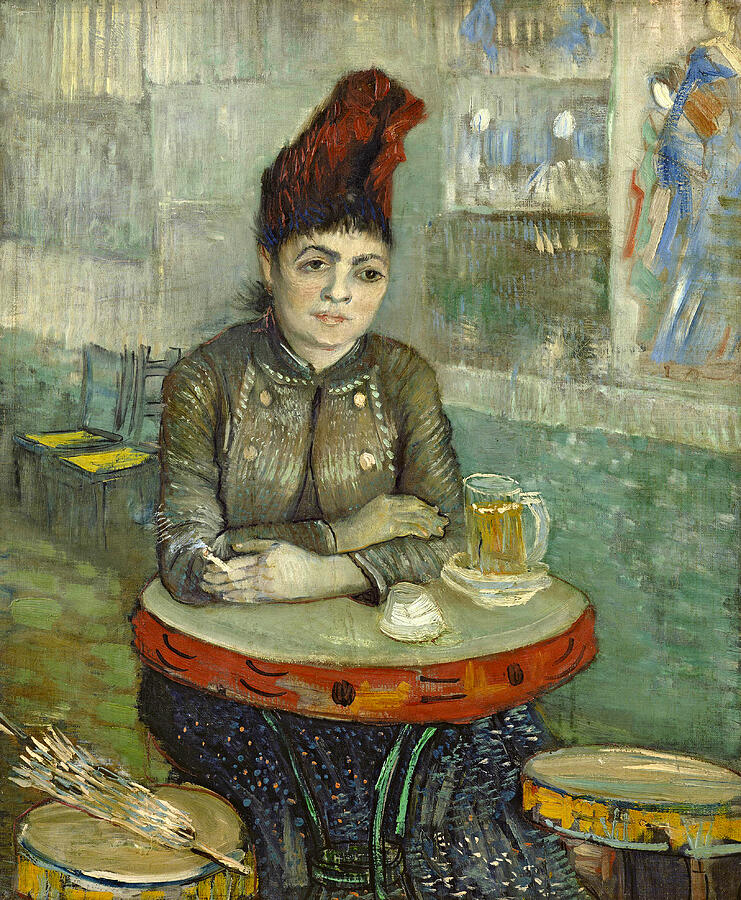 Van Gogh Painting - In The Cafe Agostina Segatori In Le Tambourin by Vincent van Gogh Van Gogh Painting - In The Cafe Agostina Segatori In Le Tambourin by Vincent van Gogh