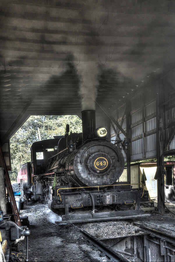 In the engine shed steaming up #5 Photograph by Paul W Faust - Impressions of Light