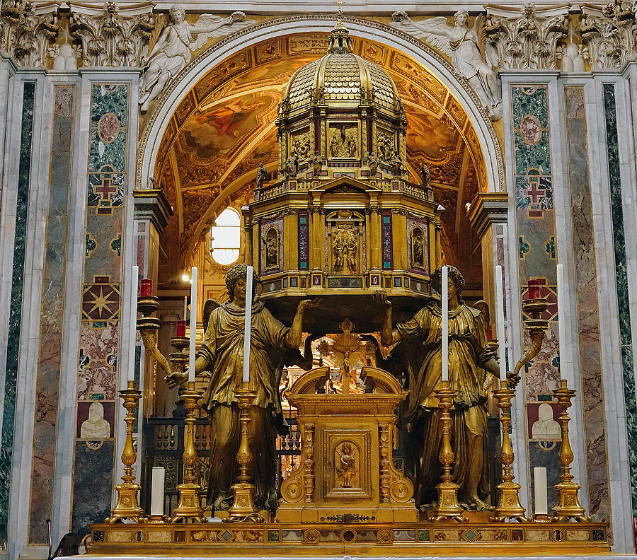 Interior View Of The Basilica di Santa Maria Maggiore In Rome Italy #5 Photograph by Rick Rosenshein