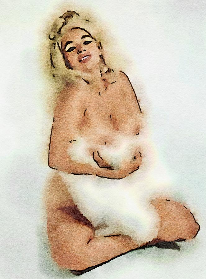 Jayne Mansfield By Frank Falcon Painting
