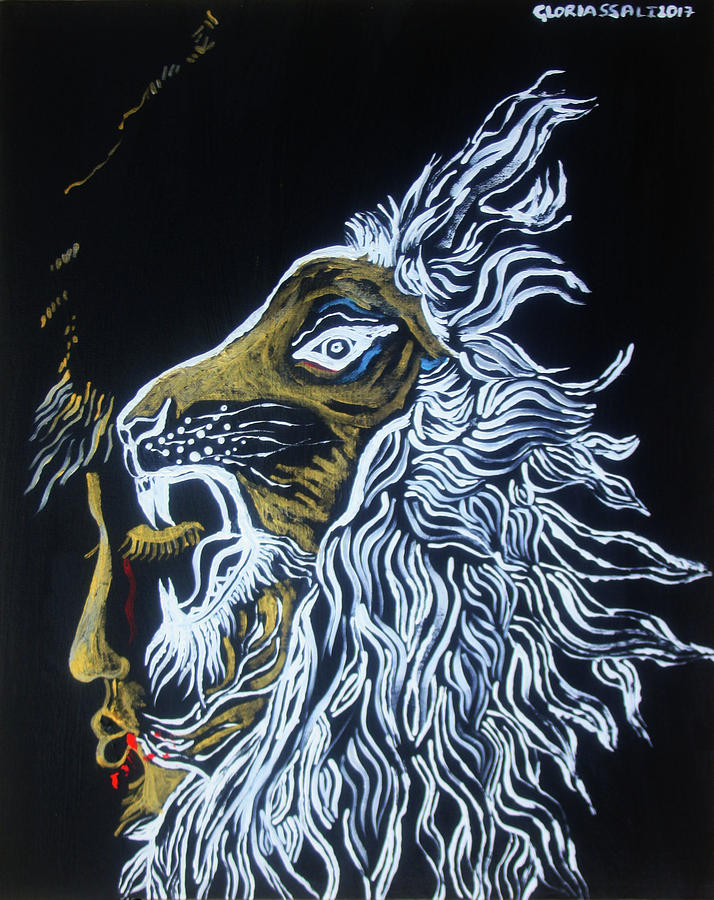 Jesus Lion Of Judah #5 Painting by Gloria Ssali