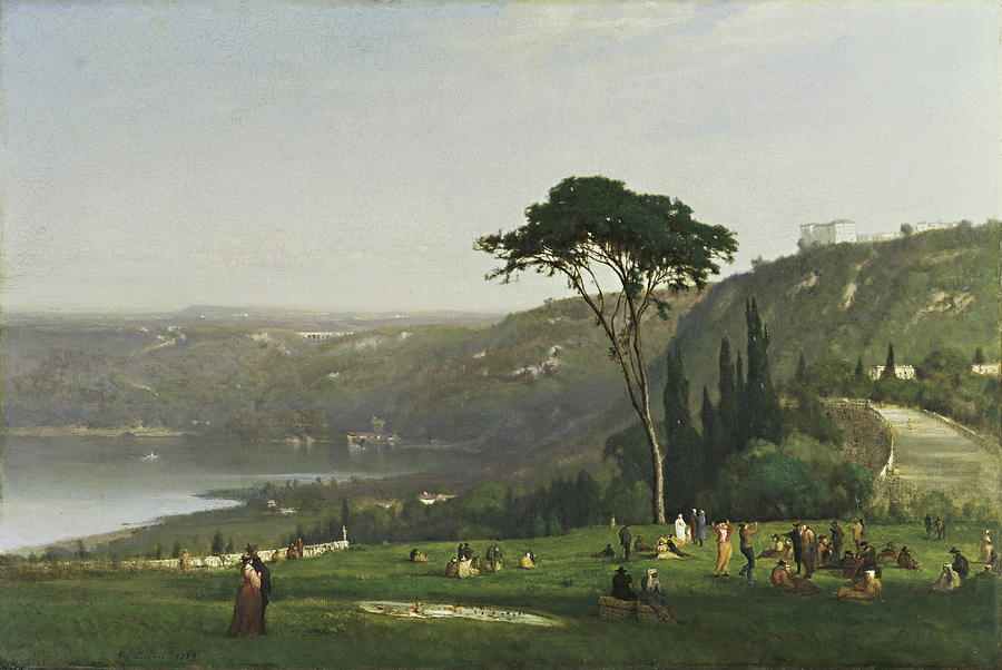 Lake Albano #6 Painting by George Inness