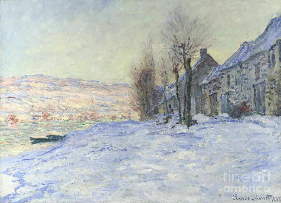 Lavacourt Under Snow by Claude Monet Painting by Claude Monet