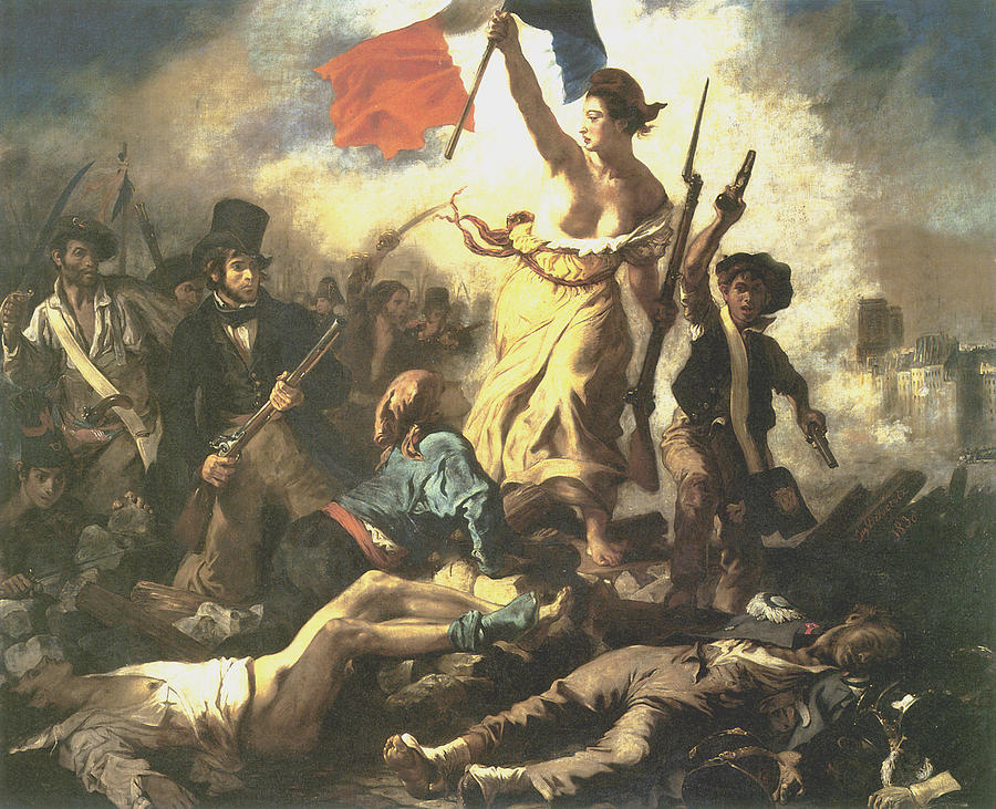 Liberty Leading the People #5 Painting by Eugene Delacroix