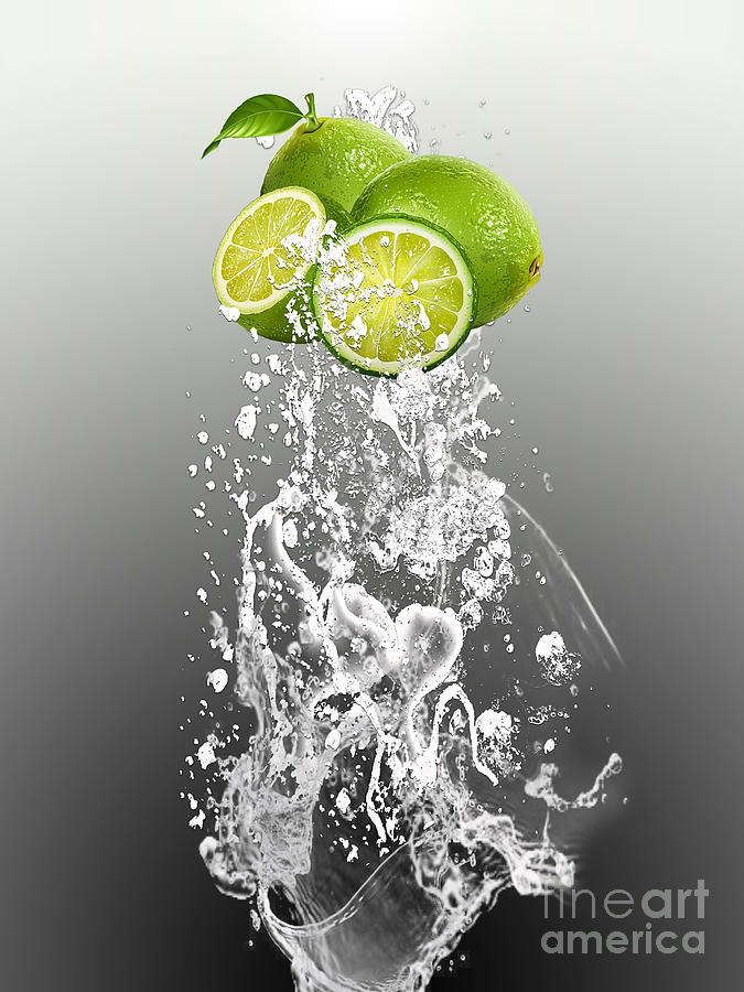 Lime Mixed Media - Lime Splash #5 by Marvin Blaine