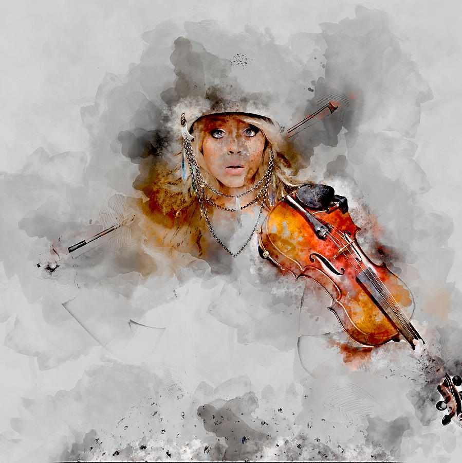 Lindsey Stirling #4 Mixed Media by Marvin Blaine
