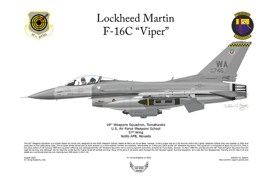 Lockheed Martin F-16C Viper #6 Digital Art by Arthur Eggers
