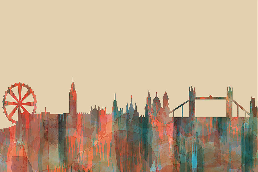 London England Skyline #5 Digital Art by Marlene Watson