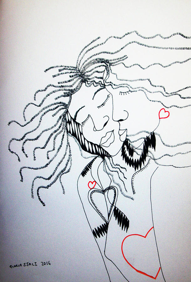 Love is a Heart #5 Drawing by Gloria Ssali