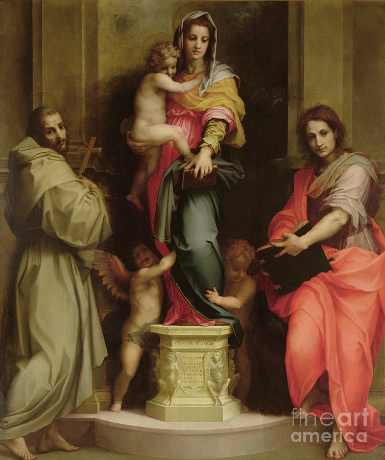 Andrea Del Sarto Painting - Madonna of the Harpies by Andrea del Sarto
