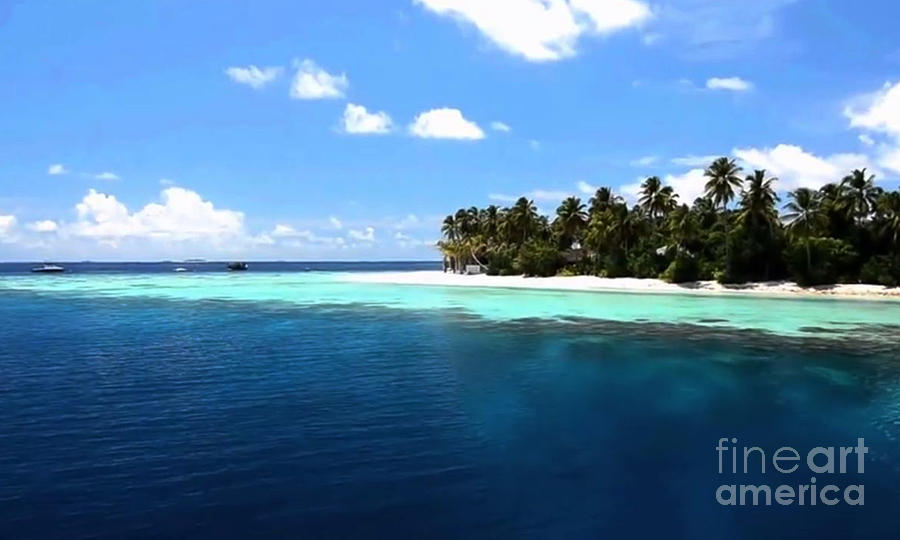 Beach Painting - Maldive Islands a dream come true #5 by Navin Joshi