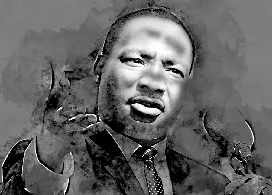 Martin Luther King #2 Mixed Media by Marvin Blaine