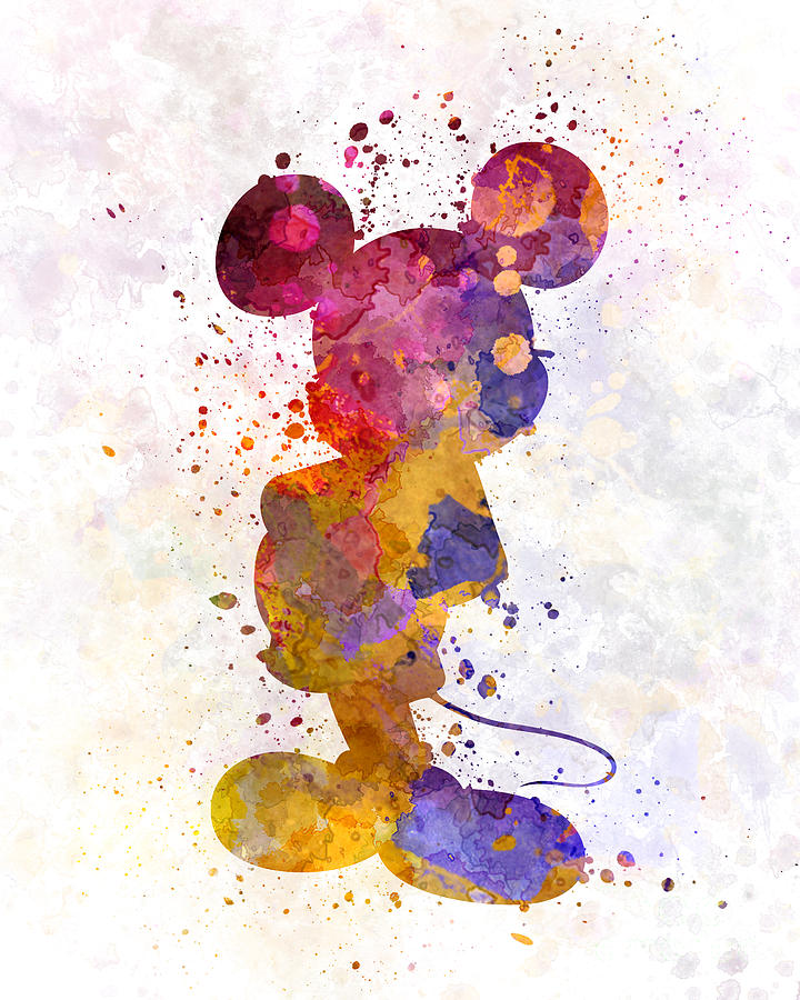 splatter paint mickey mouse