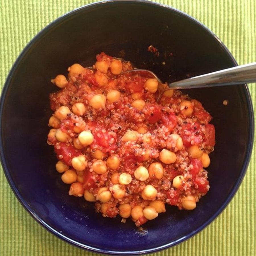 Cooking Photograph - 5 Minute Yummy Vegan Lunch! :) #vegan by Caitlin Johnson