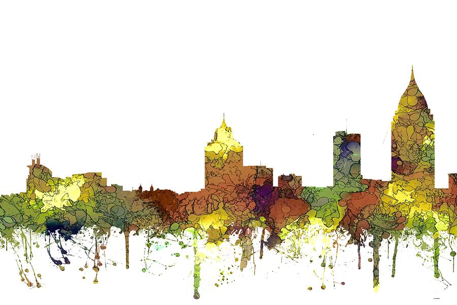 Mobile Alabama Skyline Digital Art by Marlene Watson Pixels