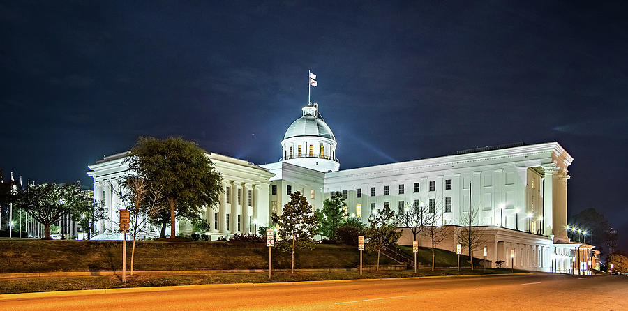 Montgomery Alabam Downtown At Night Time #5 Photograph by Alex Grichenko