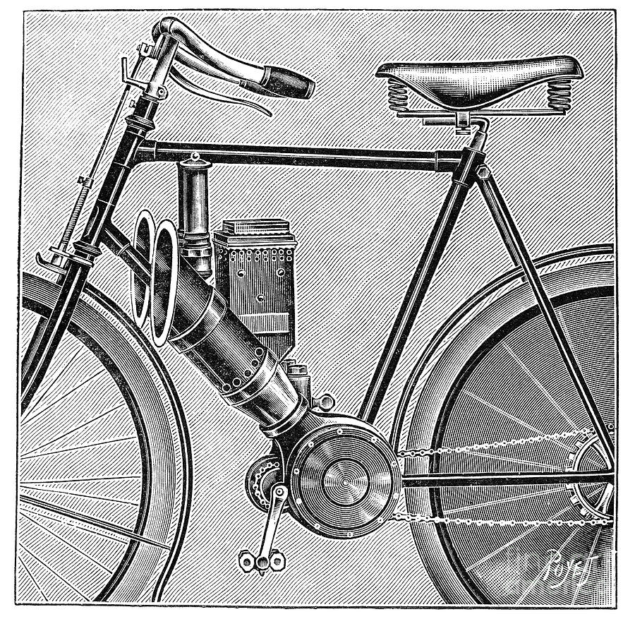 Motorcycle, 1895 #5 Photograph by Granger