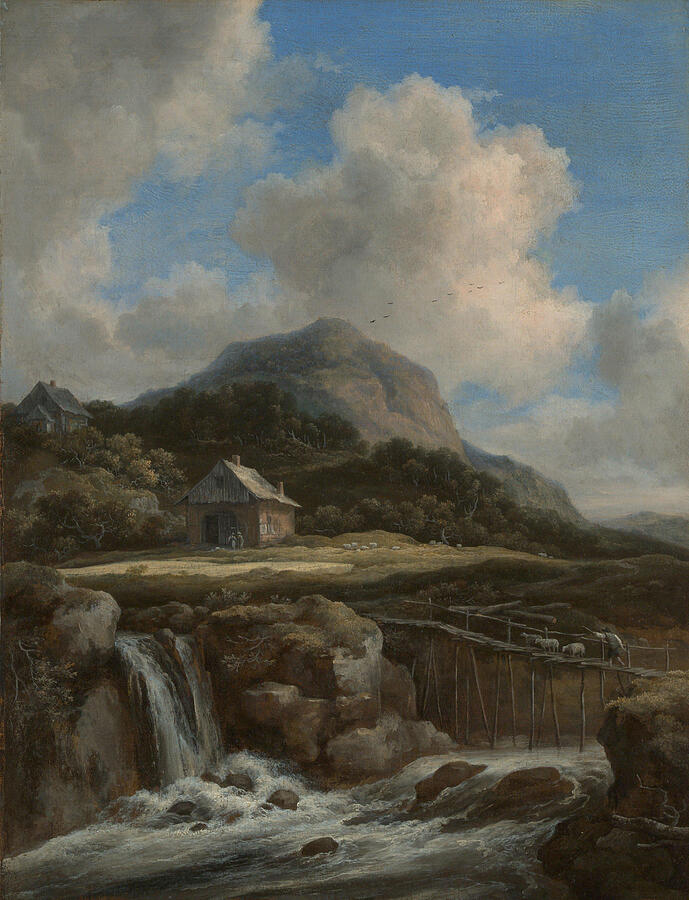 Mountain Torrent #6 Painting by Jacob van Ruisdael