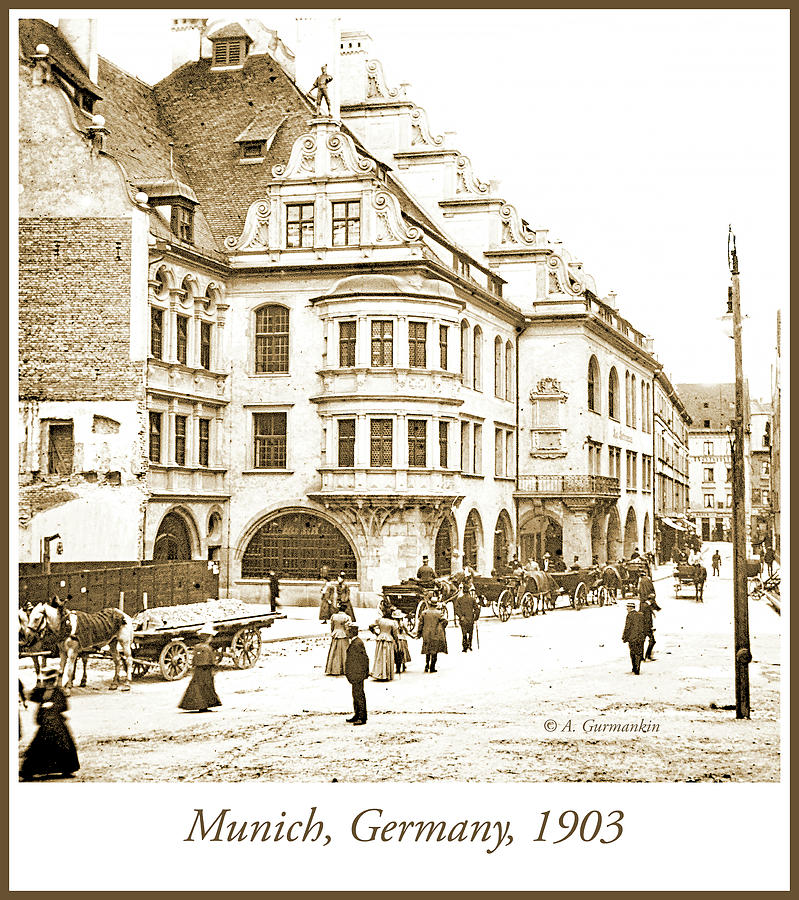 Munich, Germany, Street Scene, 1903, Vintage Photograph #5 Photograph by A Macarthur Gurmankin