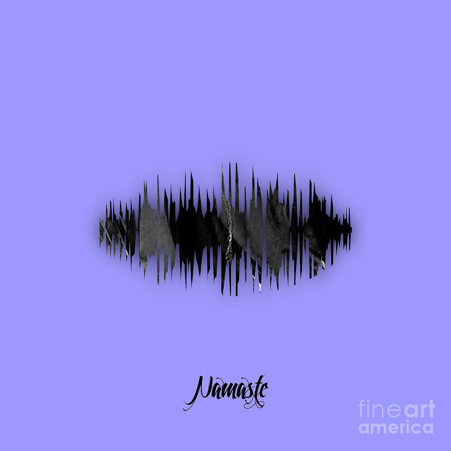 Namaste Spoken Soundwave #4 Mixed Media by Marvin Blaine