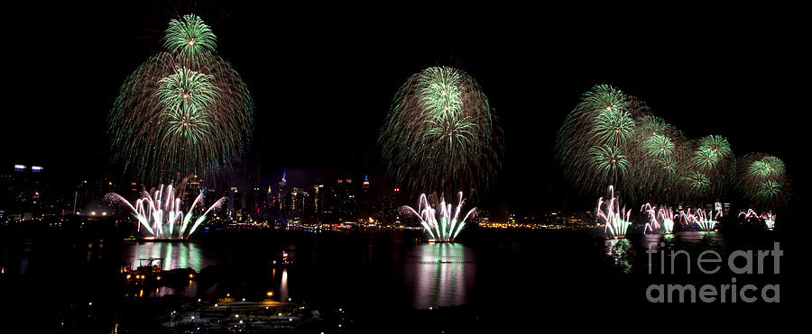 New York City Fireworks #5 Photograph by Anthony Totah