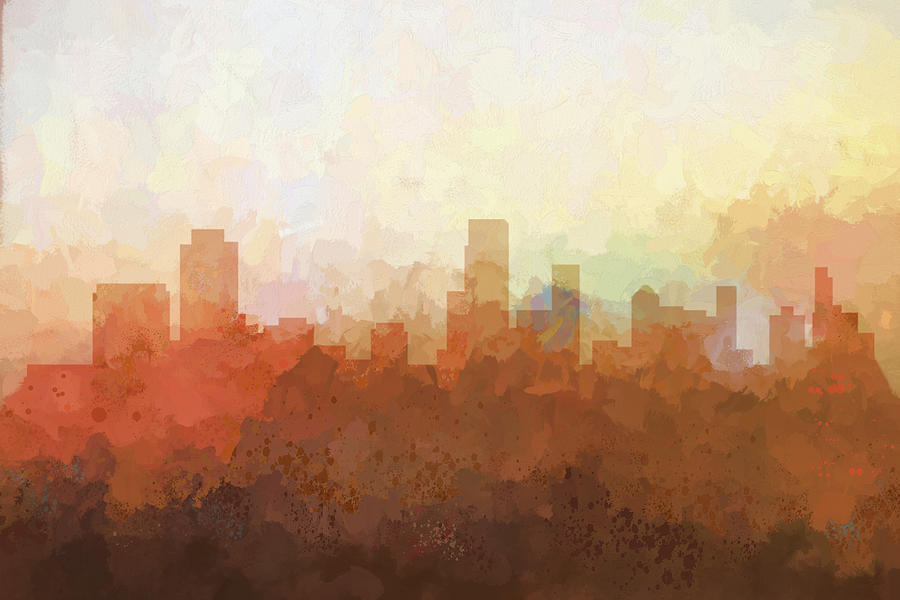 Newark  New Jersey Skyline #5 Digital Art by Marlene Watson