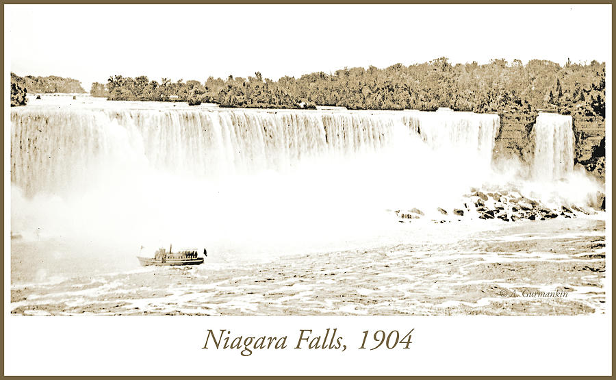 Niagara Falls, Tourist Boat, 1904, Vintage Photograph #5 Photograph by A Macarthur Gurmankin