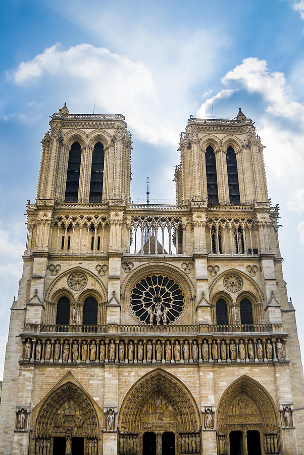 Architecture Photograph - Notre Dame Cathedral in Paris by Nila Newsom