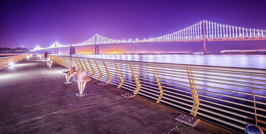 Oakland Bay Bridge Views Near San Francisco California In The Ev #5 Photograph by Alex Grichenko