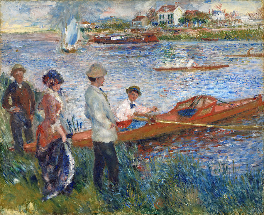 Oarsmen at Chatou #5 Painting by Pierre-Auguste Renoir
